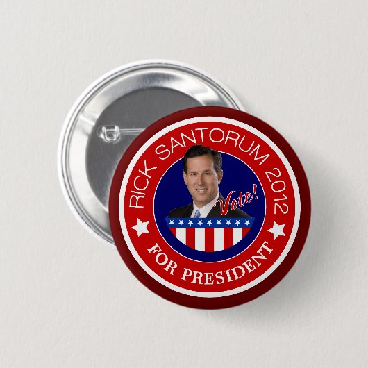 Rick Santorum 2012 Button (Vorne & Hinten)