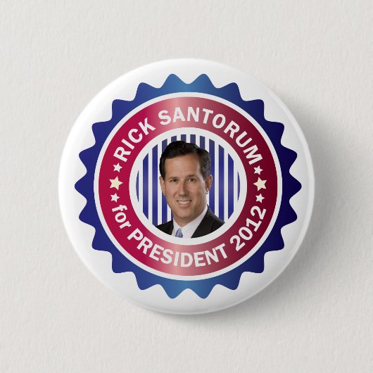 Rick Santorum für den Präsidenten 2012 Button (Vorderseite)