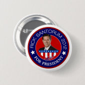 Rick Santorum für den Präsidenten 2012 Button (Vorne & Hinten)