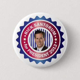 Rick Santorum für Präsidenten 2012 Button