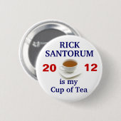 Rick Santorum ist meine Tasse Tee Button (Vorne & Hinten)