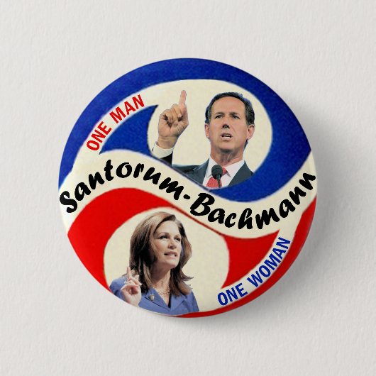 Rick Santorum/Michele Bachmann Button (Vorderseite)