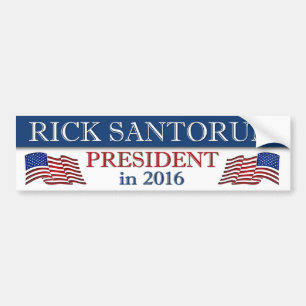 Rick Santorum Präsident 2016 Autoaufkleber