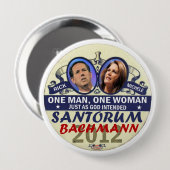 Rick Santorum und Michele Bachmann im Jahre 2012 Button (Vorne & Hinten)