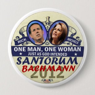 Rick Santorum und Michele Bachmann im Jahre 2012 Button
