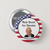 Rick Scott für Senats-Knopf Button (Vorne & Hinten)