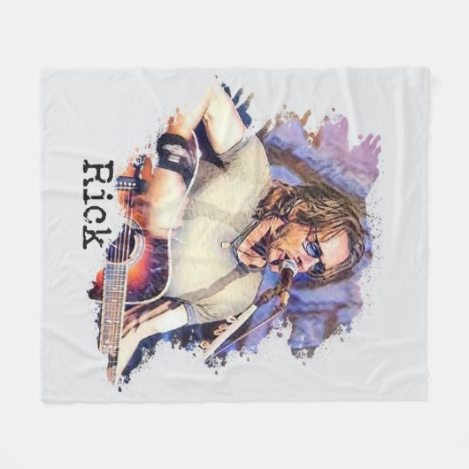 Rick Springfield in Concert Fleecedecke (Vorderseite (Horizontal))
