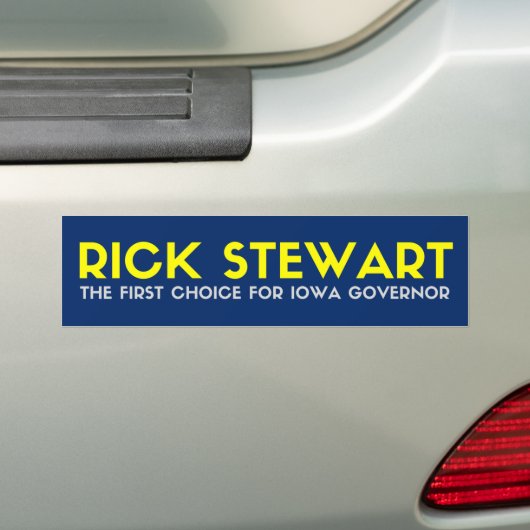 Rick Stewart für Iowa Governor Autoaufkleber (Auf Auto)