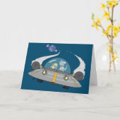 RICK UND MEHR™| Abfliegen auf Raumschiffen Karte (Gelbe Blume)