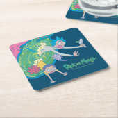 RICK UND MEHR™| Absturz vom infizierten Portal Rechteckiger Pappuntersetzer (angewinkelt)