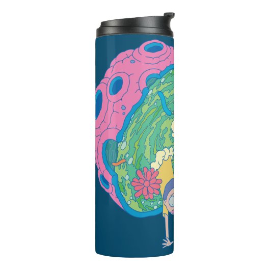 RICK UND MEHR™| Absturz vom infizierten Portal Thermosbecher (Nach links gedreht)