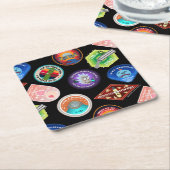 RICK UND MEHR™| Außenraummuster Rechteckiger Pappuntersetzer (angewinkelt)