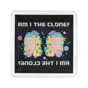 RICK UND MEHR™  Bin ich der Klon? Acryl Tablett