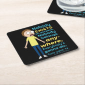 RICK UND MEHR™| Es gibt niemanden zum Zweck Rechteckiger Pappuntersetzer (angewinkelt)