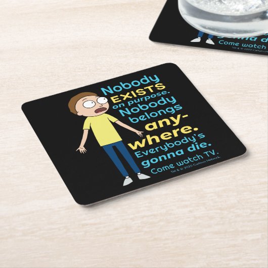 RICK UND MEHR™| Es gibt niemanden zum Zweck Rechteckiger Pappuntersetzer (angewinkelt)