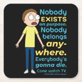 RICK UND MEHR™| Es gibt niemanden zum Zweck Rechteckiger Pappuntersetzer (Vorderseite)