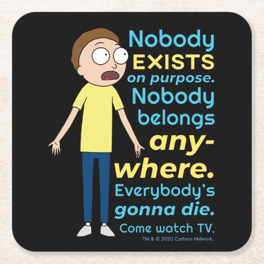 RICK UND MEHR™| Es gibt niemanden zum Zweck Rechteckiger Pappuntersetzer (Vorderseite)