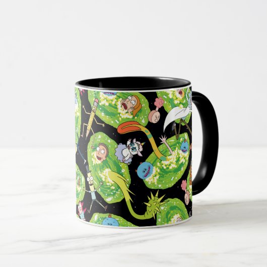 RICK UND MEHR™| Fallende durch Portale Muster Tasse (VorderseiteRechts)