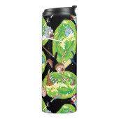 RICK UND MEHR™| Fallende durch Portale Muster Thermosbecher (Nach links gedreht)