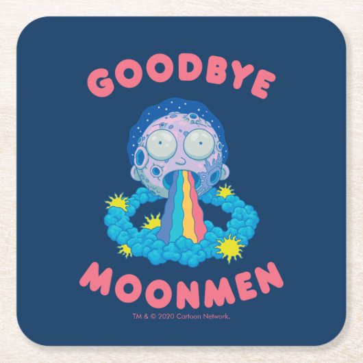 RICK UND MEHR™| Goodbye Mooners Rechteckiger Pappuntersetzer (Vorderseite)