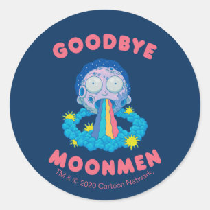 RICK UND MEHR™  Goodbye Mooners Runder Aufkleber