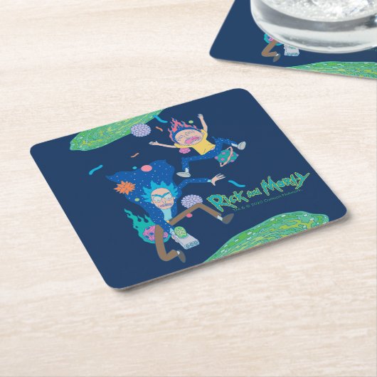 RICK UND MEHR™| Infizierte Portal-Spur Rechteckiger Pappuntersetzer (angewinkelt)