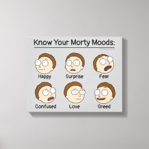 RICK UND MEHR™  Morty's Moods Leinwanddruck
