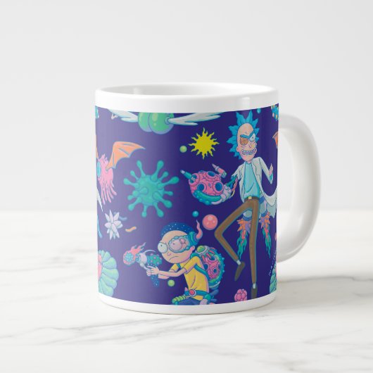 RICK UND MEHR™| Muster der infizierten Zellen Jumbo-Tasse (Vorderseite Rechts)