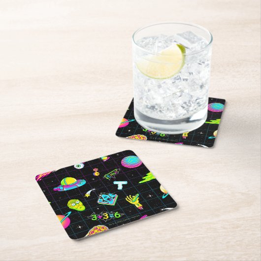 RICK UND MEHR™| Psychedelisches Muster der 3. Sais Rechteckiger Pappuntersetzer (Vor Ort)