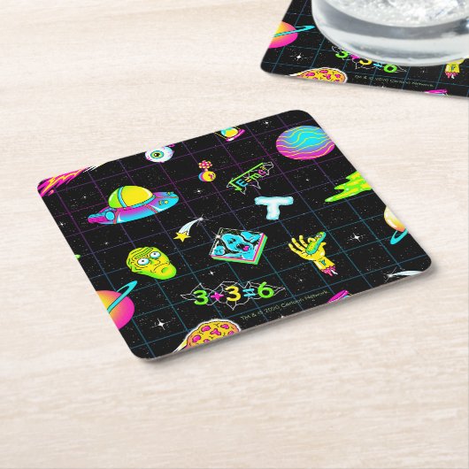 RICK UND MEHR™| Psychedelisches Muster der 3. Sais Rechteckiger Pappuntersetzer (angewinkelt)