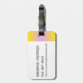 RICK UND MEHR™| Rainbow Herr Meeseeks Pattern Gepäckanhänger (Rückseite vertikal)