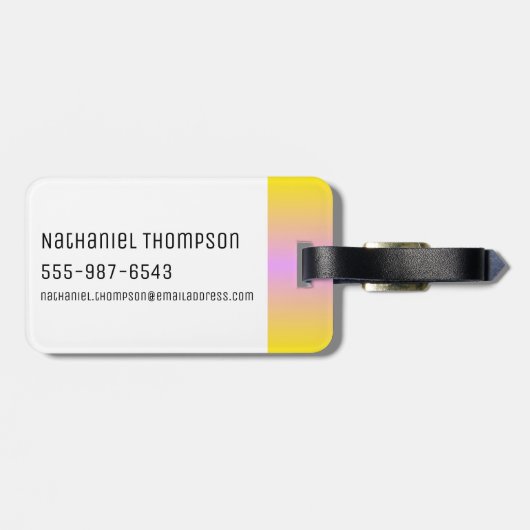 RICK UND MEHR™| Rainbow Herr Meeseeks Pattern Gepäckanhänger (Rückseite horizontal)