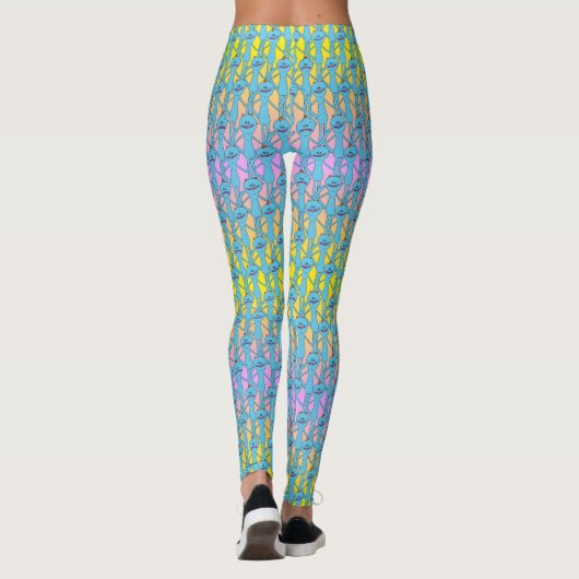 RICK UND MEHR™| Rainbow Herr Meeseeks Pattern Leggings (Rückseite)