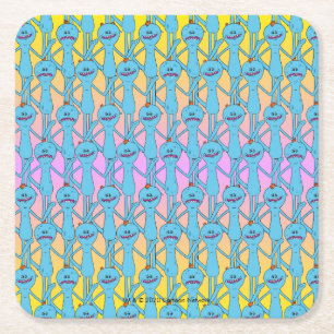 RICK UND MEHR™  Rainbow Herr Meeseeks Pattern Rechteckiger Pappuntersetzer