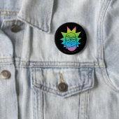RICK UND MEHR™| Rainbow Rick Head Button (Beispiel)