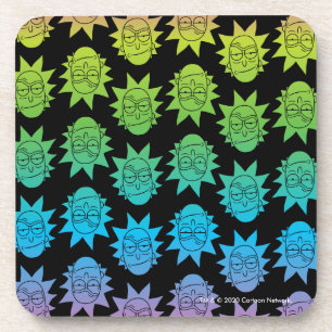 RICK UND MEHR™  Rainbow Rick Head Getränkeuntersetzer