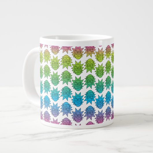 RICK UND MEHR™| Rainbow Rick Head Jumbo-Tasse (Vorderseite Links)