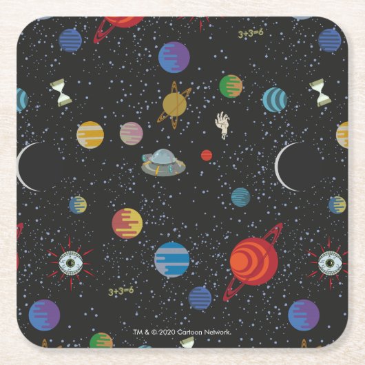 RICK UND MEHR™| Raummuster Rechteckiger Pappuntersetzer (Vorderseite)