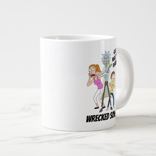 RICK UND MEHR™| Rick, Morty und Sommer Jumbo-Tasse (Vorderseite Rechts)