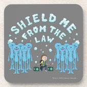 RICK UND MEHR™| Schutz vor dem Gesetz Getränkeuntersetzer (Vorderseite)