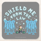 RICK UND MEHR™| Schutz vor dem Gesetz Rechteckiger Pappuntersetzer (Vorderseite)