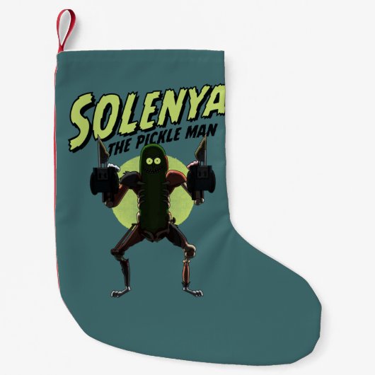 RICK UND MEHR™| Solenya - Der Pickle Man Kleiner Weihnachtsstrumpf (Vorderseite)
