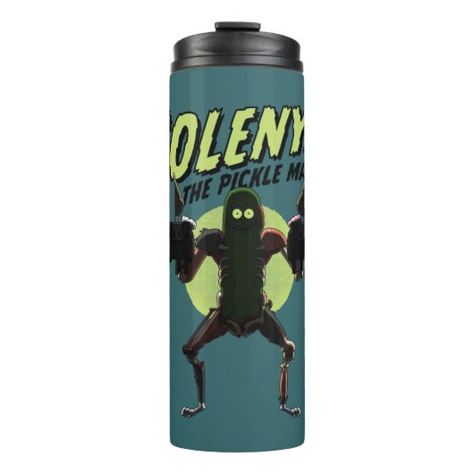 RICK UND MEHR™| Solenya - Der Pickle Man Thermosbecher (Vorderseite)