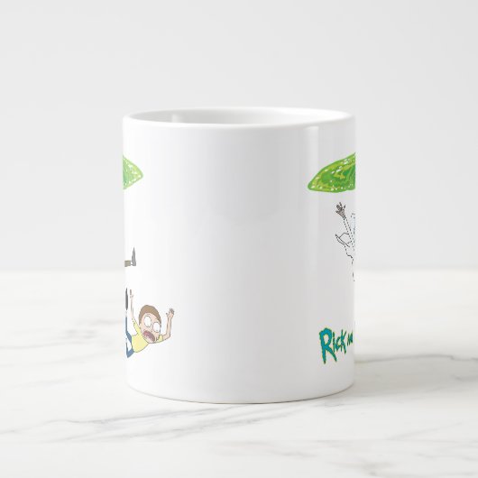 RICK UND MEHR™| Verlassen des Portals Jumbo-Tasse (Vorderseite)