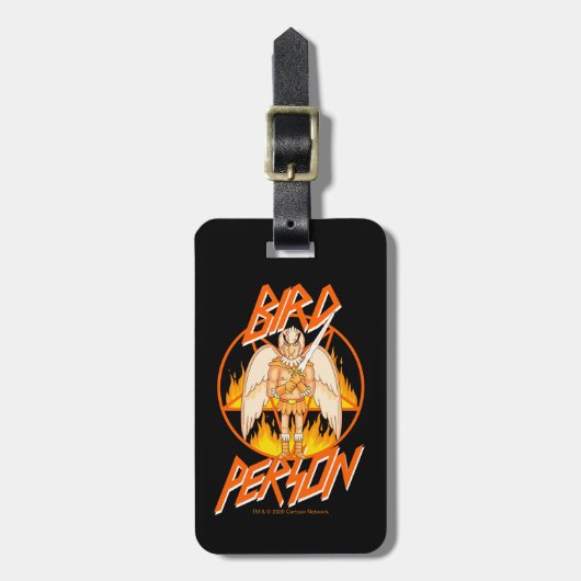 RICK UND MEHR™| Vogelperspektive Pentagramm Gepäckanhänger (Vorderseite vertikal)