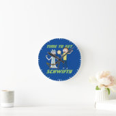 RICK UND MEHR™| Zeit zum Schwifzen Runde Wanduhr (Zuhause)