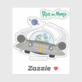 RICK UND MORTY™ | Abfliegen im Raumschiff Aufkleber (Blatt)