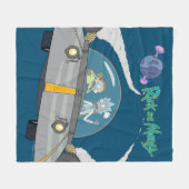 RICK UND MORTY™ | Abfliegen im Raumschiff Fleecedecke (Vorderseite (Horizontal))