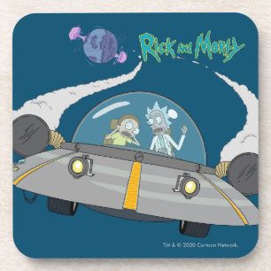 RICK UND MORTY™   Abfliegen im Raumschiff Getränkeuntersetzer