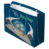 RICK UND MORTY™ | Abfliegen im Raumschiff Große Geschenktüte (Rückseite Schrägansicht)